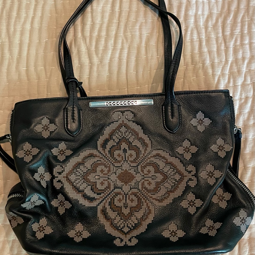 Brighton Anya Black/Putty Scandinavian Tote